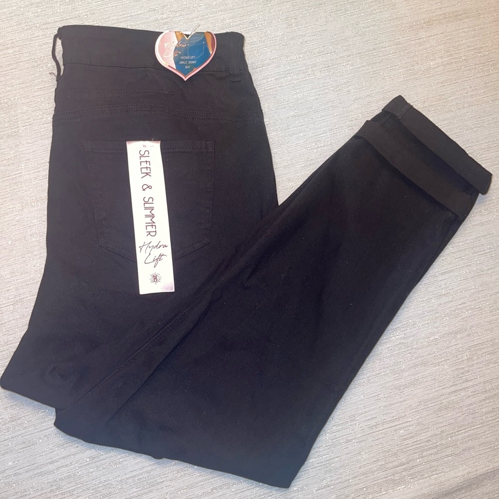 NWT Ashley Stewart Hydra lift shaping skinny black jeans  wmns sz 16